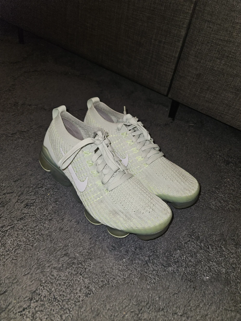 Nike Women’s Air VaporMax Flyknit Sneakers - Jade Green and White